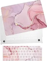 MERRYHAPY 2Pcs Marbling Laptop Case Keyboard Cover Stylish Protector for Durable Scratch Resistant Easy Access to Ports