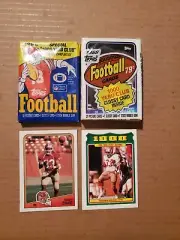 1988 Topps Football Unopened Wax, Cello Packs With 2 88 Craig Cards. Vg...