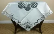 Square Embroidered Tablecloth Polyester Side Coffee End Table Night Stand Cover