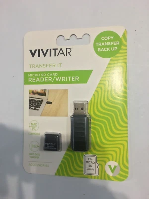Vivitar MICRO SD CARD READER/WRITER VIVITAR RW-1000-BLK USB 2.0