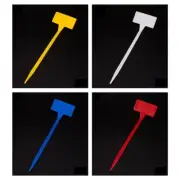 Write On T Shaped Garden Labels 6 inch Plastic Markers for Horticulture 15 Pack