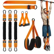 7Pcs Set Pull Up Assistance Bands with Adjustable Resistance Foot Rest for Strength Training