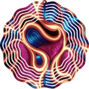 3D Kinetic Wind Spinner Spiral 10" Metal Sculpture Hanging Outdoor Garden Decor