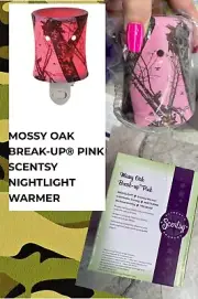 Scentsy MOSSY OAK BREAK-UP® WARMER PINK Camo Night Lite Mini Wall Rare Hunting