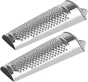 FUNOMOCYA 2pcs Stainless Steel Multi Functional Graters Ergonomic Non Slip Kitchen Gadgets for Garlic Cheese Vegetables and Nuts and Practical Cooking Tools for Home and Restaurant Use