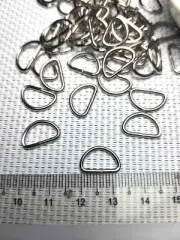 50 pcs Silver Tone Small D Ring Findings 8x14mm, Crafting Supplies & Jewelry Har