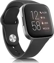 [Oumida] Compatible with Fitbit Versa 2 Wristband/Fitbit Versa Wristband for Women Men, Silicone Wristbands Classic Sport Replacement Watch Strap for Fitbit Versa 2/Fitbit Versa/Versa Lite