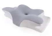 Cervical Pillow for Neck and Shoulder,Contour Memory Foam Pillow,Ergonomic Neck Support Pillow for Side Back Stomach Sleepers with Pillowcase,DOVE