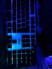 Rainbow RGB Backlight Silent Gaming Keyboard, Classic Black 107 Key Design Deiog