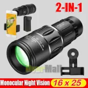 16x52 HD Phone Camera Zoom Lens Monocular Spotting Scope Telescope Phone Holder