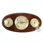 31cm Walnut Weather Station With Barometer Thermometer & Hygrometer By FISCHER