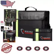 Jumbo Fireproof Storage Bag with Night Reflective Strip - 17 x 12 x 5.8 Inches