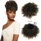 Short Curly Chignon Hair Bun Ponytail Extensions Wrap Drawstring Puff Hairpiece