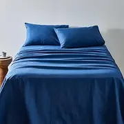 MyHouse Flannelette Sheet Set - Sapphire - Queen