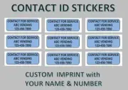 9 Contact Us Service Stickers Labels Candy Vending Machine CUSTOM NAME