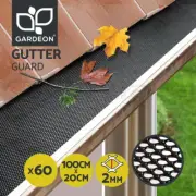60x Gardeon Gutter Guard Guards Aluminium Leaf Mesh 100x20cm Brush DIY Deluxe