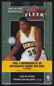 2007-08 Fleer Basketball Sealed Hobby Box Kevin Durant Michael Jordan
