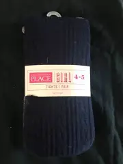 Girl’s Navy Blue Tights Size 4-5