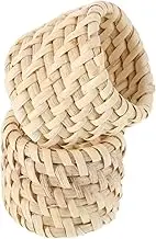 iplusmile 2pcs Rattan Napkin Holders for Farmhouse Table Decor Artisan Wreath Napkin Rings Stylish for Thanksgiving Banquet Parties Family Gatherings