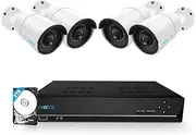Reolink 8CH 5MP PoE Home Security Camera System, 4pcs Wired 5MP Outdoor PoE IP Cameras, 5MP 8-Channel NVR Security System with 2TB HDD for 24/7 Recording, RLK8-410B4-5MP