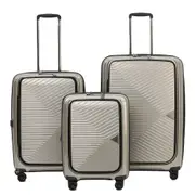 3pc Tosca Space X 20" Carry On 25/29" Trolley Case Set Travel Suitcase Champagne