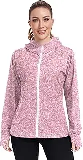 [Caihoyu] Womens Hoodie Long Sleeve Cooling Shirts For Women UPF 50+ Protection Plain Sweatshirt Women Zip Up Jacket Hiking