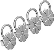 [DECORNIJIA] 4pcs Accessories Flat Earring Support Backers Heavy Earring Backing Droopy Ear Supports Silver Alloy