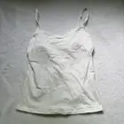 Diesel White Tank Top Built In Bra Large NWT DEADSTOCK Activewear Cute