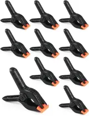 Spring Clamps, 3.5 Inch Small Plastic Spring Clips Clamps Heavy Duty Black Backd