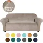 Velvet Stretch Sofa Covers Slipcover Furniture Protector Covers 1/2/3/4 Seater