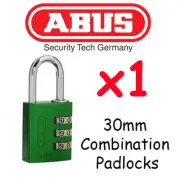 ABUS Combination Padlocks - Resettable 30mm x1 High quality - GREEN
