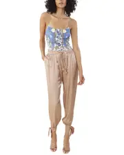 Hale Bob Cuffed Silk-Blend Pant