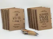 10 Pcs Christian Gift Prayer Journal Bible Verse Spiral Notebook with Pen
