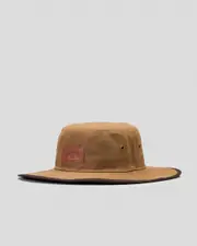 [Billabong] Billabong Men's Waxed Twill Big John Hat in Dark Khaki Green Size Small/Medium S/M Dark Khaki Green
