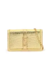 Versace Croc-embossed Greca Goddess Crossbody Bag