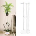 Clear Acrylic Side Table Small Drink Side Table for Bedside Bathroom Hallway