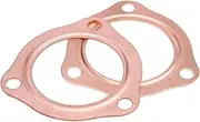 CAREG 2pcs 2.5inch Copper Header Exhaust Collector Gaskets Reusable Compatible with SBC BBC 302 350 454 (Color : 0)