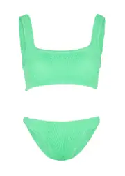 Hunza G Xandra Seersucker Bikini - Lime - One Size ONE SIZE