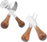 Zerodeko Stylish Cheese Knife Set Portable Cheese Fork Kitchen Spoon Baking Tools Potato Masher Compact and Easy to Store