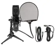 Rockville RCM PRO Podcast Podcasting Microphone+Shockmount+Tripod+Pop Filter