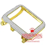 Apple Watch Bezel Case 14K Gold Over Sterling Silver Lab Diamonds Series 2 & 3