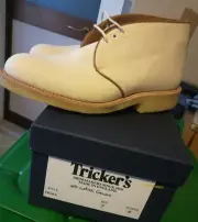 Tricker's Mike for Margaret Howell UK 7 41 mens White canvas shoes NEW IN BOX