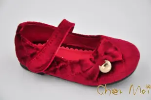 ＊Chez Moi ＊來我家~[童鞋系列] 專櫃童鞋 3201 紅色 絨布