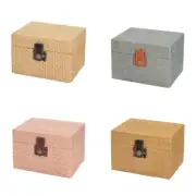 Practical Storage Case Imitation Rattans Leather Jewelry Box Jewellery Organiser