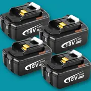 4 Pack For 18V Makita Battery Replacement - BL1860B 6000mAh Li-ion Battery