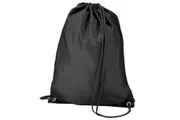BagBase Budget Water Resistant Sports Gymsac Drawstring Bag (11 Litres) (Black) (One Size)