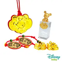 在飛比找PChome24h購物優惠-Disney迪士尼系列金飾 彌月金飾印章套組木盒-富貴米奇款