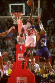 Finals Rear view of Chicago Bulls Michael Jordan vs Phoenix Suns C- Old Photo