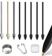 SLAUNT Replacement Metal Nibs/Tips Compatible with Samsung Galaxy Tab S10 Ultra/S9/S9 Ultra/S8/S8 Ultra/S7/S7 FE/S6 Lite/S22U/S23U/S24U/S25U S Pen 2 Pcs Metal+Plastic Nibs/Tips+Clip (3+5 pcs Set)