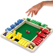 Wooden Shut The Box Dice Game Drinking Dice Toy Family Traditional Game Kids Puzzle Board Game